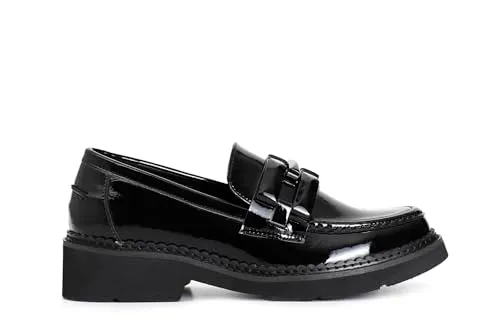 CafèNoir Mocassino Donna Vernice Nero Morsetto