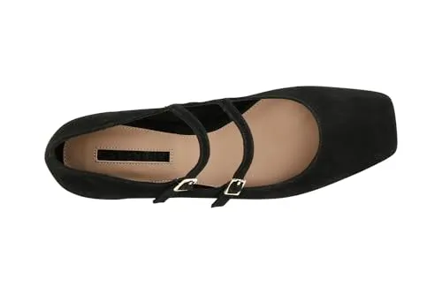 CafèNoir Ballerine Camoscio Nero Doppio Laccio Fibbia