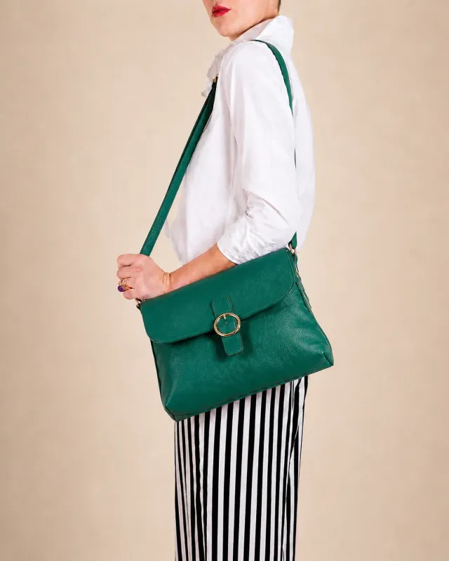 Figus Fibbia Eco cartella verde brillante vegana