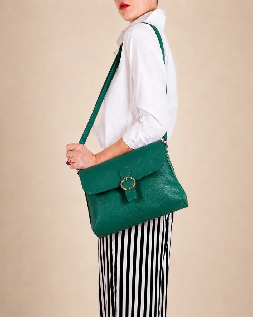 Figus Fibbia Eco cartella verde brillante vegana