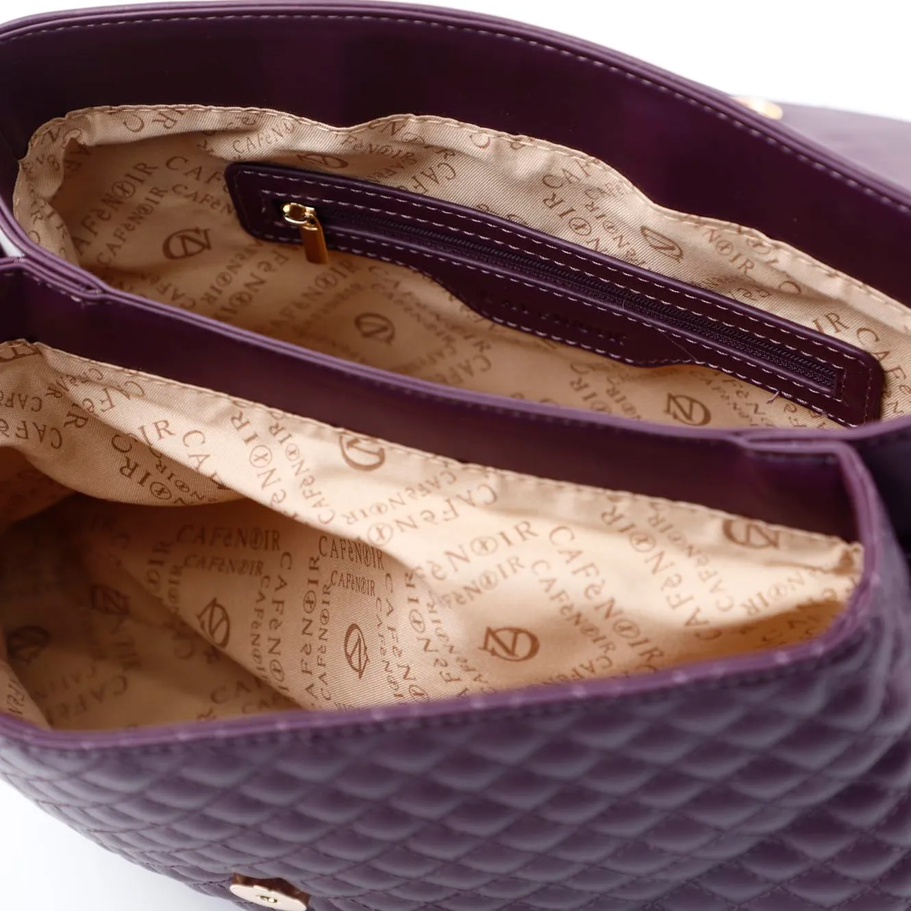 CafèNoir Borsa a Spalla Trapuntata Rombo Viola