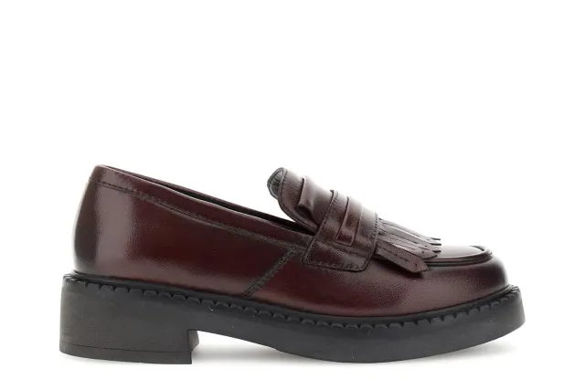 CafèNoir Mocassini Pelle Frange Donna Bordeaux 37 pelle