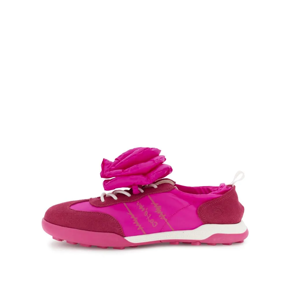 CafèNoir Sneakers Nylon Pelle Scamosciata Donna 36 EU Salmone