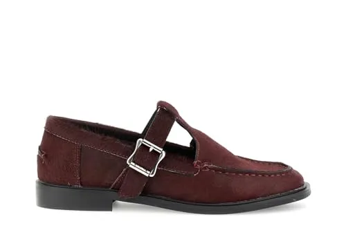 CafèNoir Mocassini Laccio Pelle Effetto Cavallino Bordeaux 39