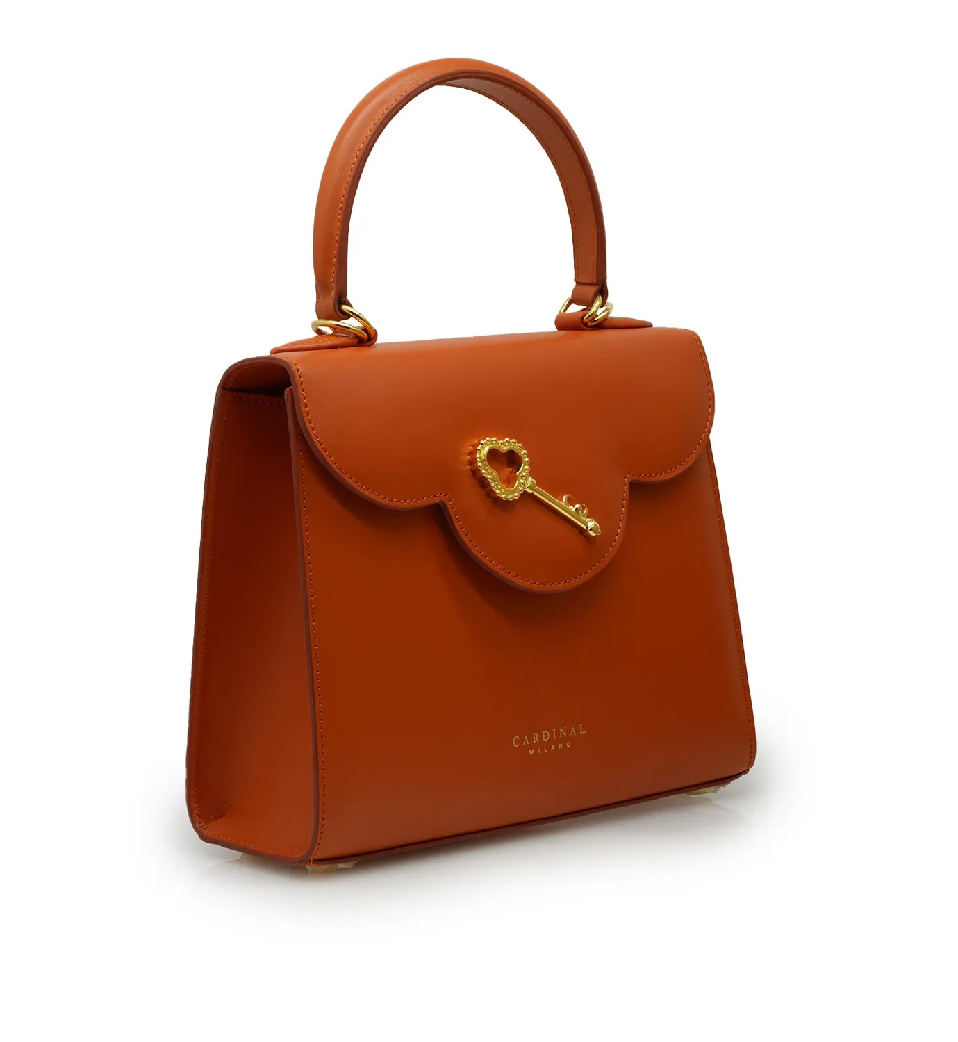 Cardinal Milano First Lady Orange Plain borsa vitello arancione