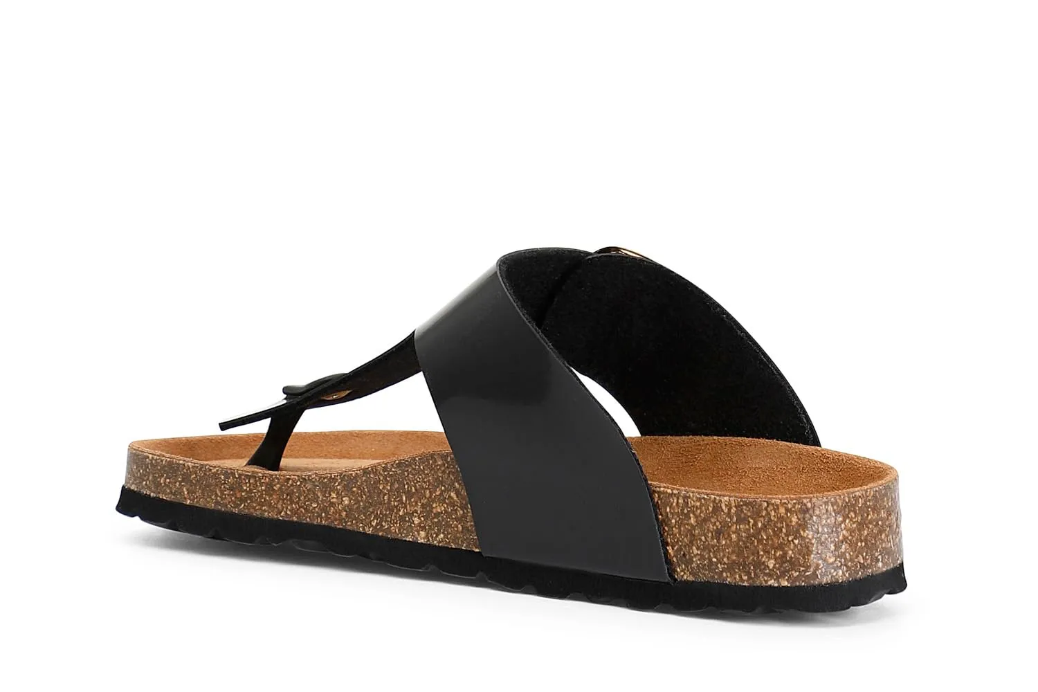 CafèNoir Ciabatta Infradito Donna con Fibbia Nera Fussbett Pelle