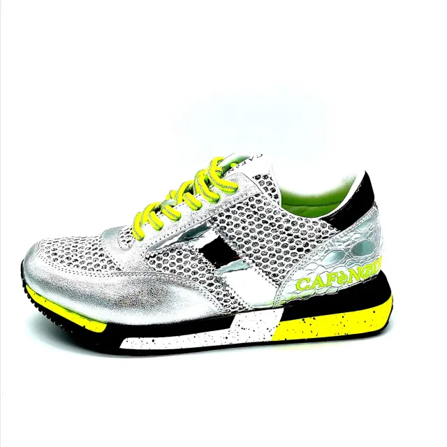 CafèNoir DL945 Sneakers argento laminato rete