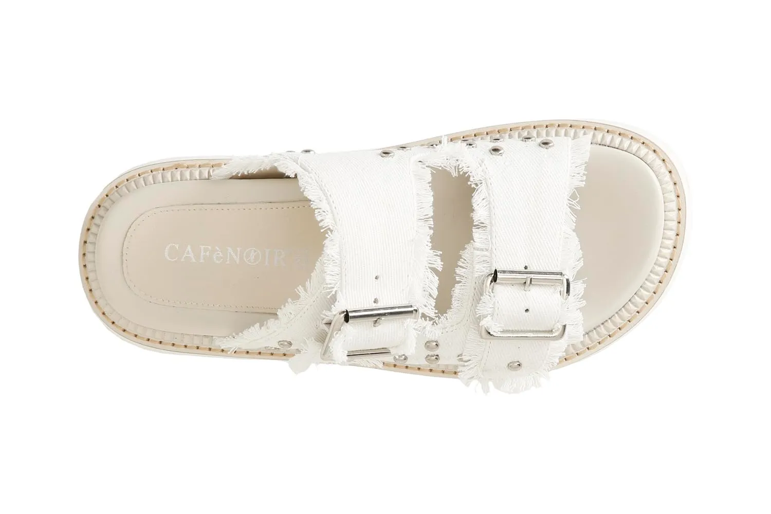 CafèNoir Ciabatta Denim Doppia Fibbia sandali 39 EU jeans