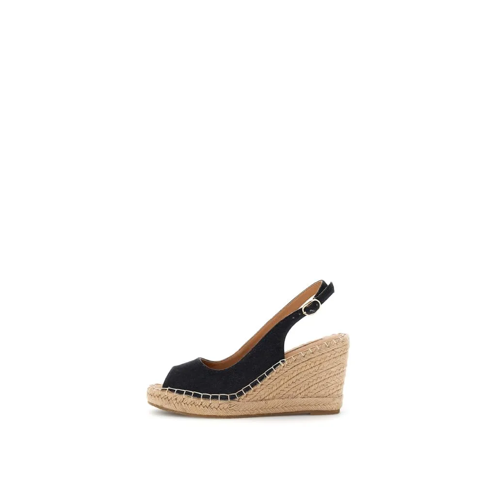 CafèNoir Spuntata Sandali Donna Canvas Zeppa 9 cm