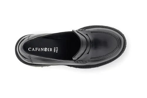 CafèNoir Mocassini Donna Pelle Nero Taglia 39 Tacco 9 cm