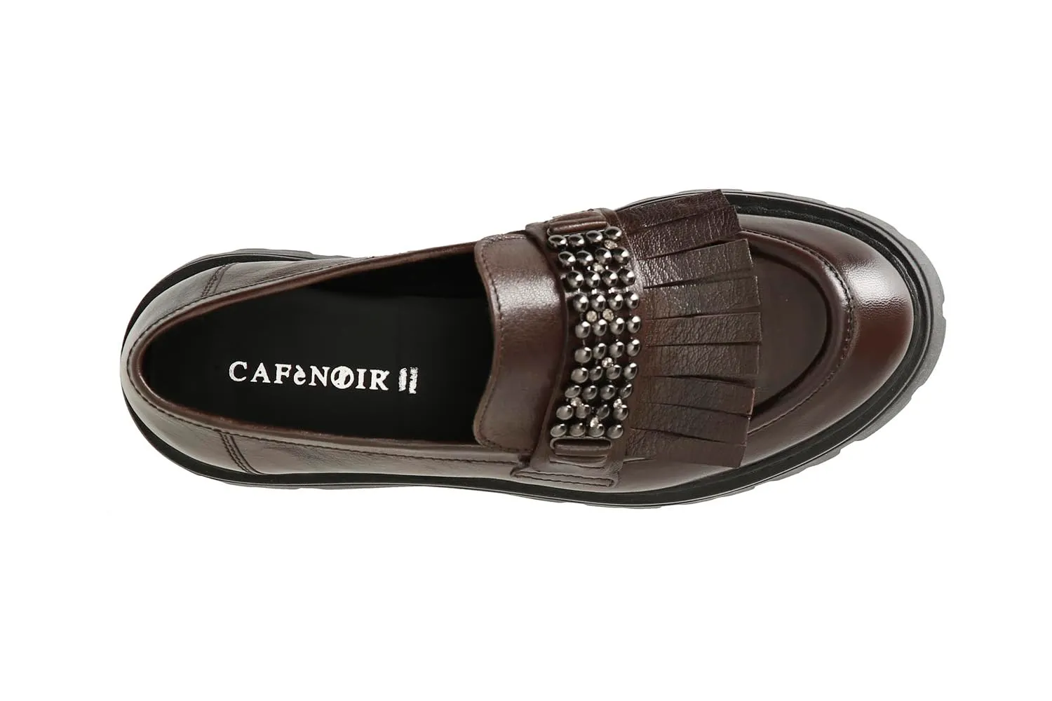 CafèNoir Mocassino Donna Pelle Frange Gioiello T.Moro 39