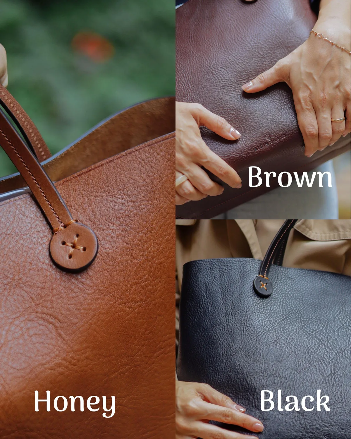 Aigin Milano The Shoulder Bag borsa a spalla miele