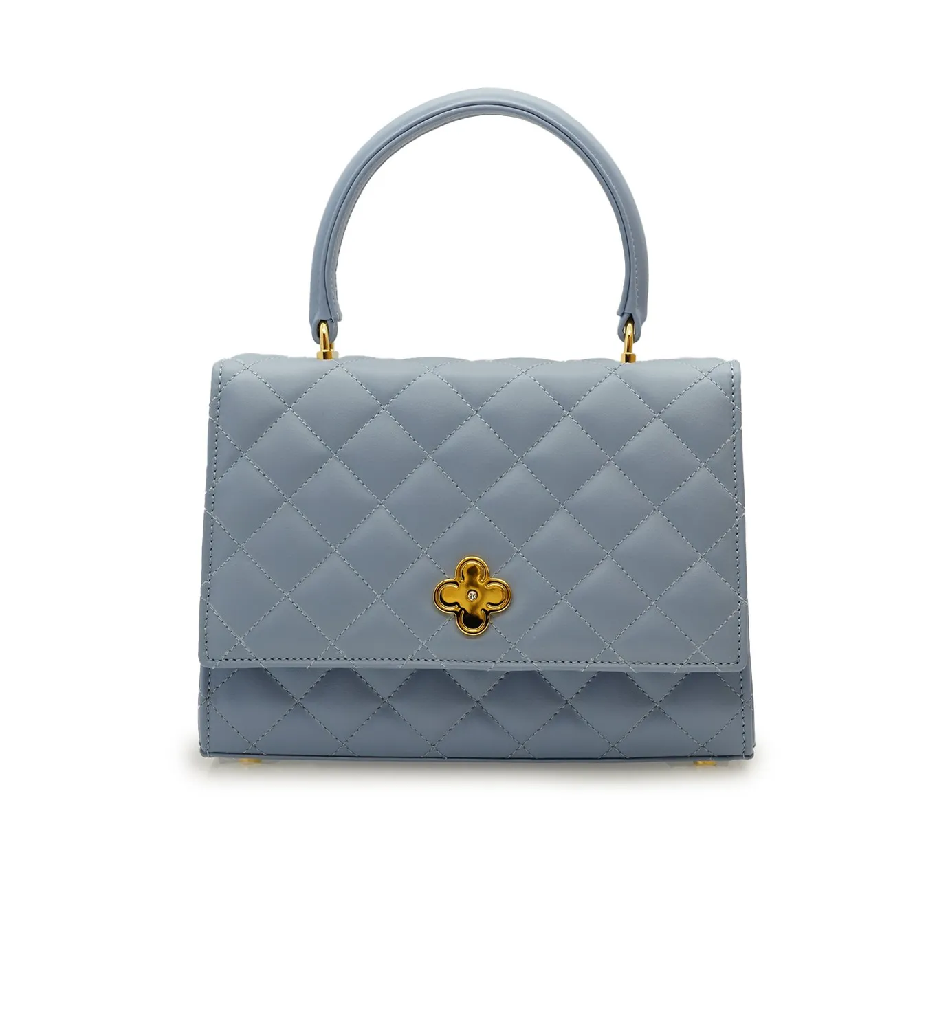 Cardinal Milano Opèra borsa a mano blu vitello trapuntato
