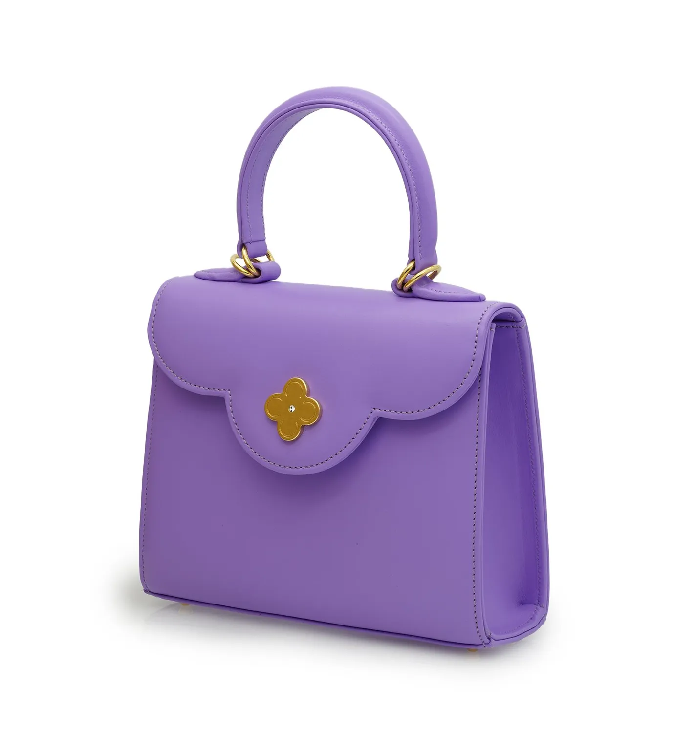 Cardinal Milano First Lady Small borsa pelle malva liscia