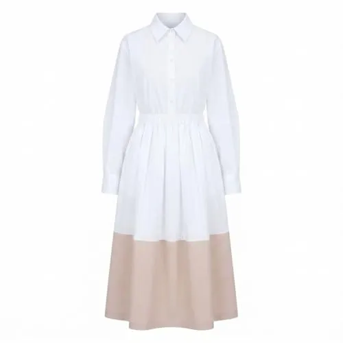 CafèNoir Gonna Bicolor Pieghe Donna Bianco Sabbia S