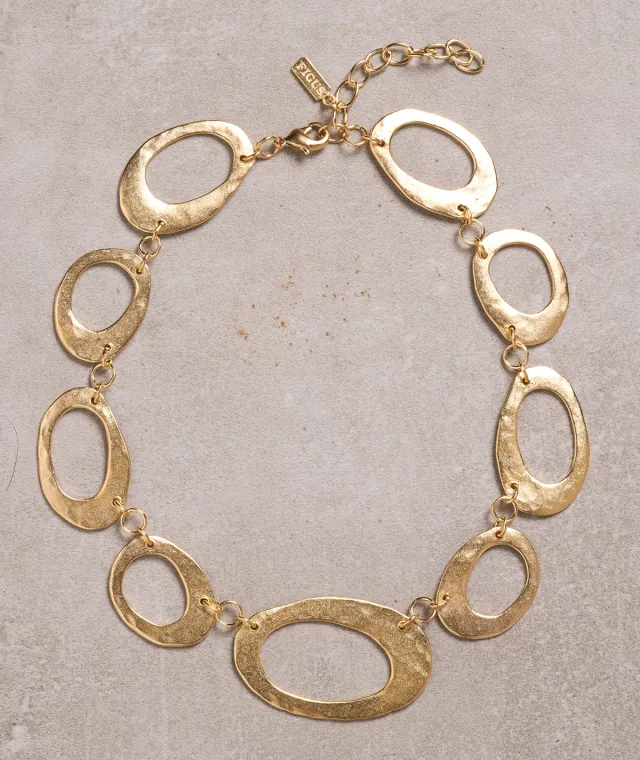 Figus Zen collana corta oro pietre bilanciate