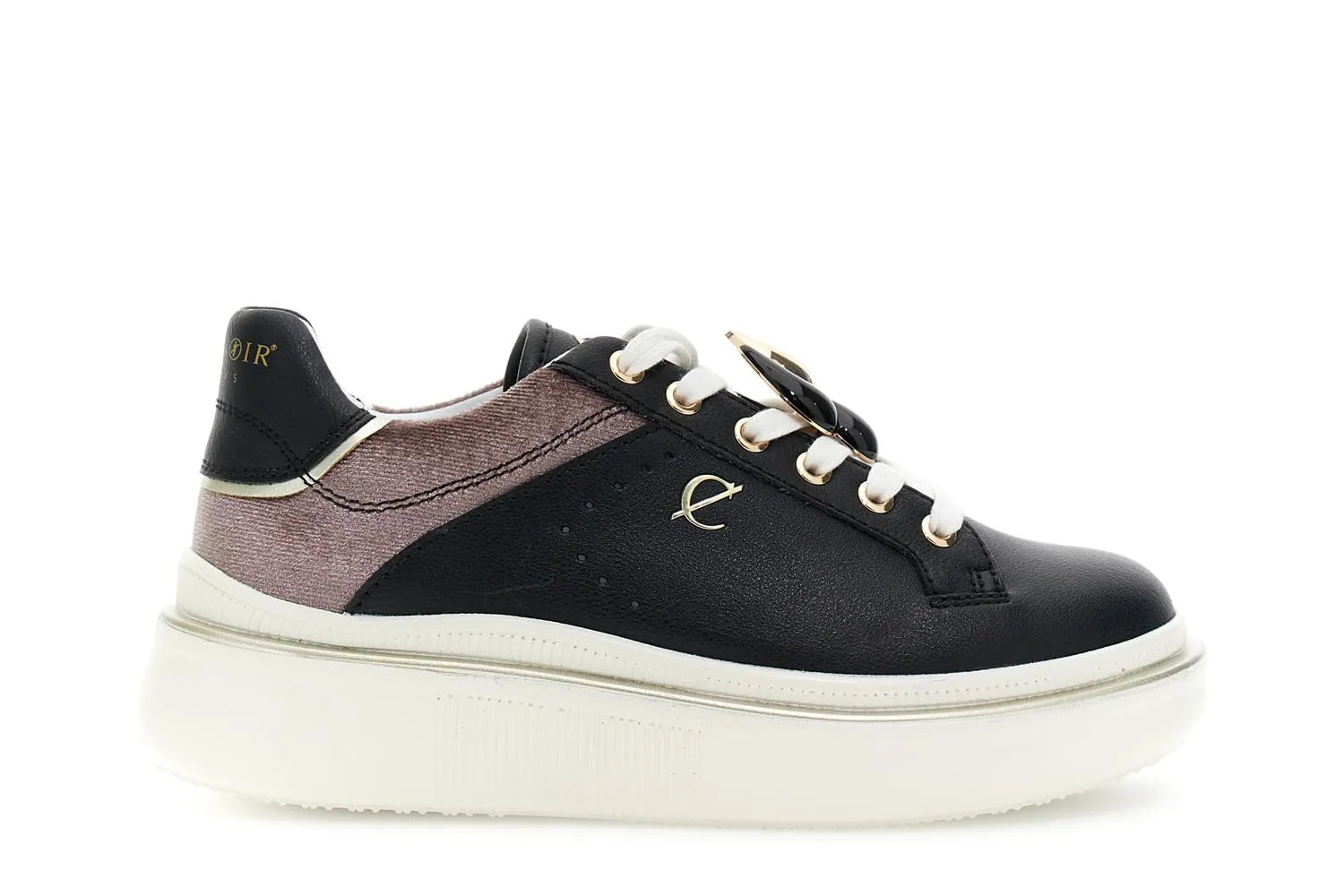 CafèNoir Sneaker Pelle Velluto Scarpe Donna 39 Bianco Bordeaux