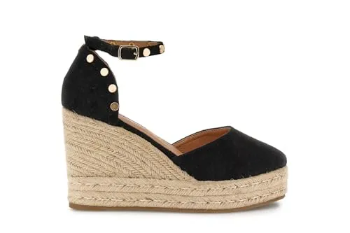 CafèNoir Décolleté Microfibra Donna Nero Borchie