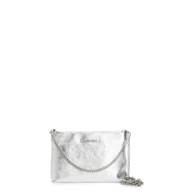 CafèNoir Pochette Pelle Laminata Catena Doppia Tracolla