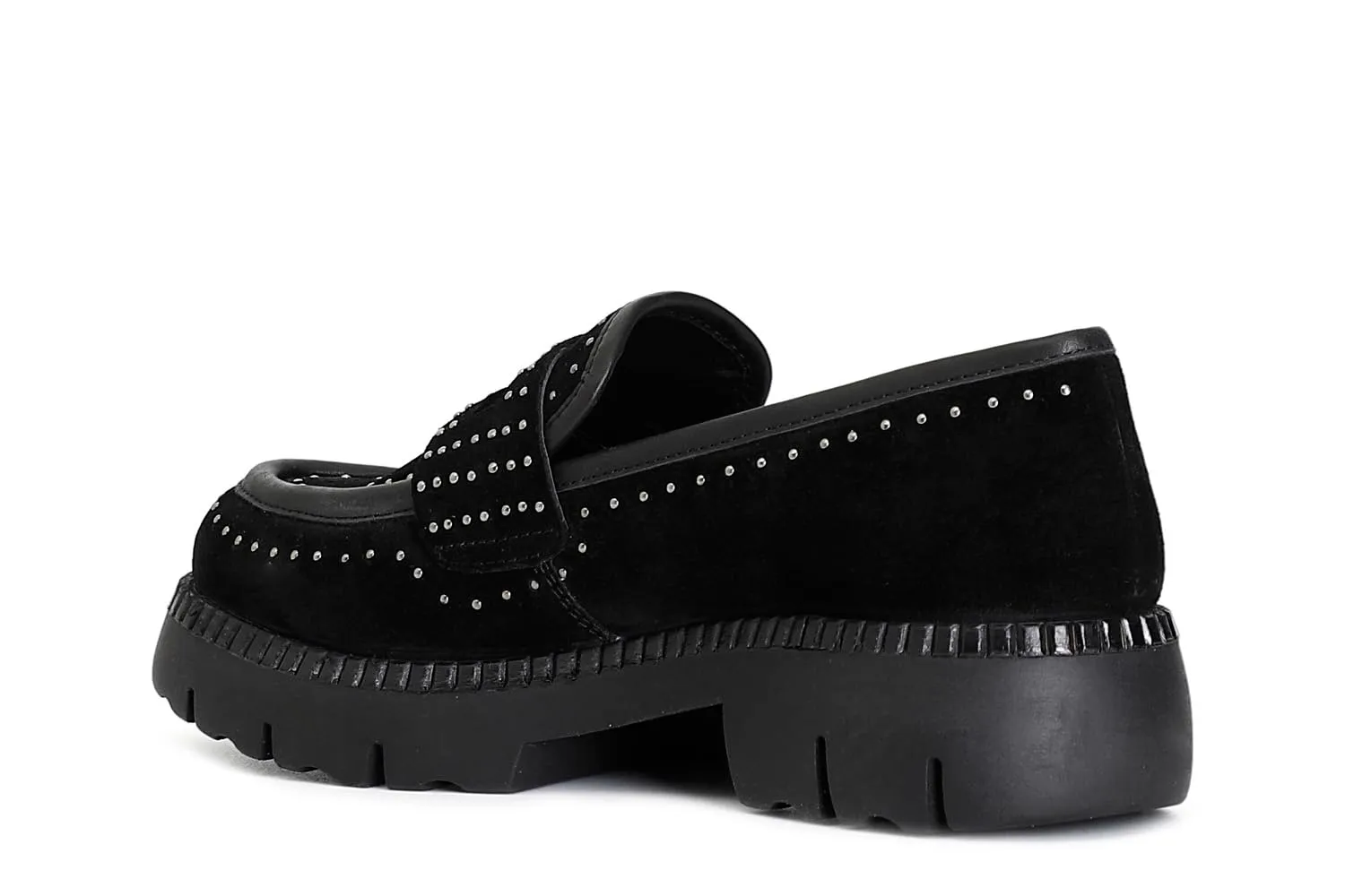 CafèNoir Mocassino Donna Camoscio Nero Microborchie