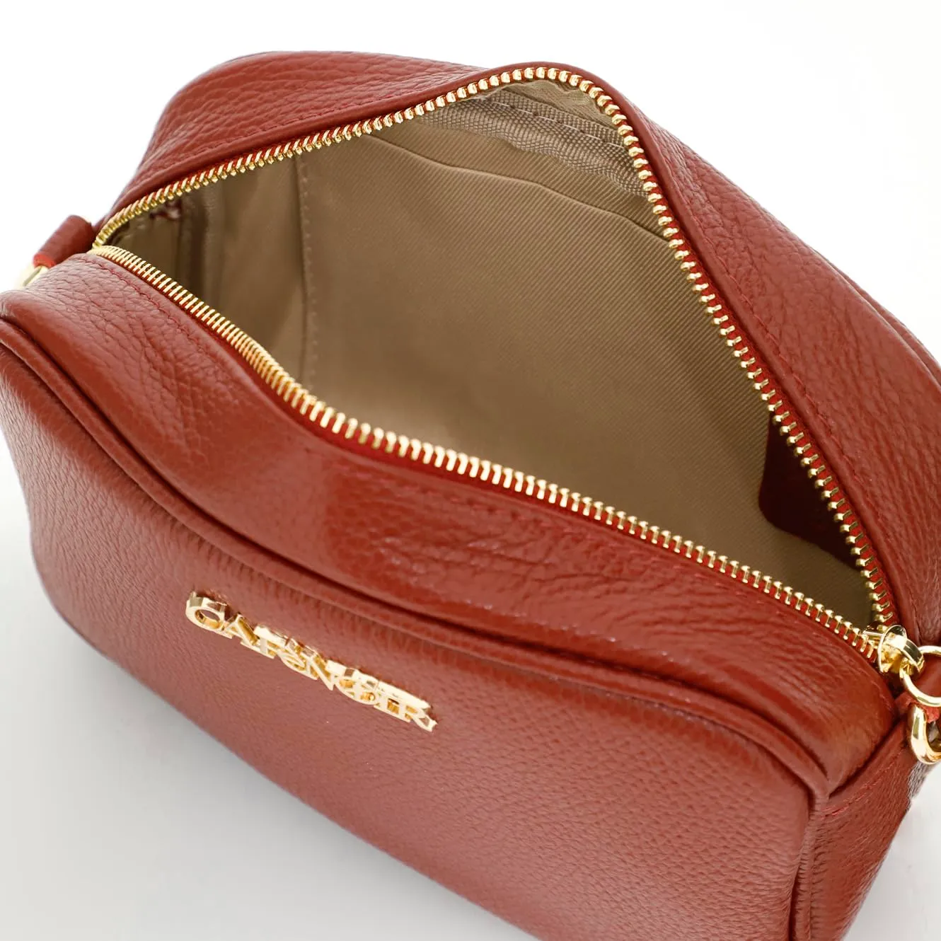 CafèNoir Camera Bag borsa martellata bordeaux nappina