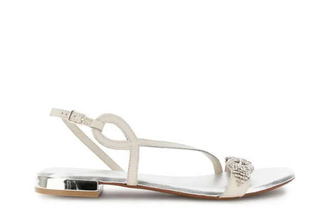 CafèNoir Sandali Fascia Fibbia Sandali Off White 37