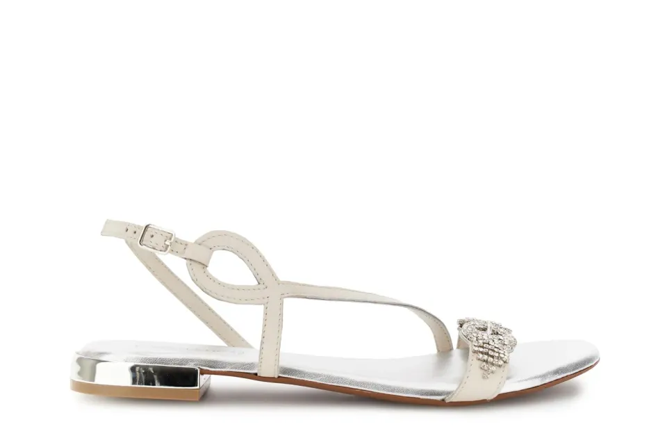 CafèNoir Sandali Fascia Fibbia Sandali Off White 37