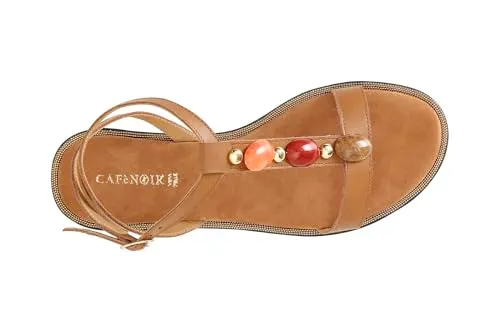 CafèNoir C1XM1015 Sandali a T in Pelle con Pietre