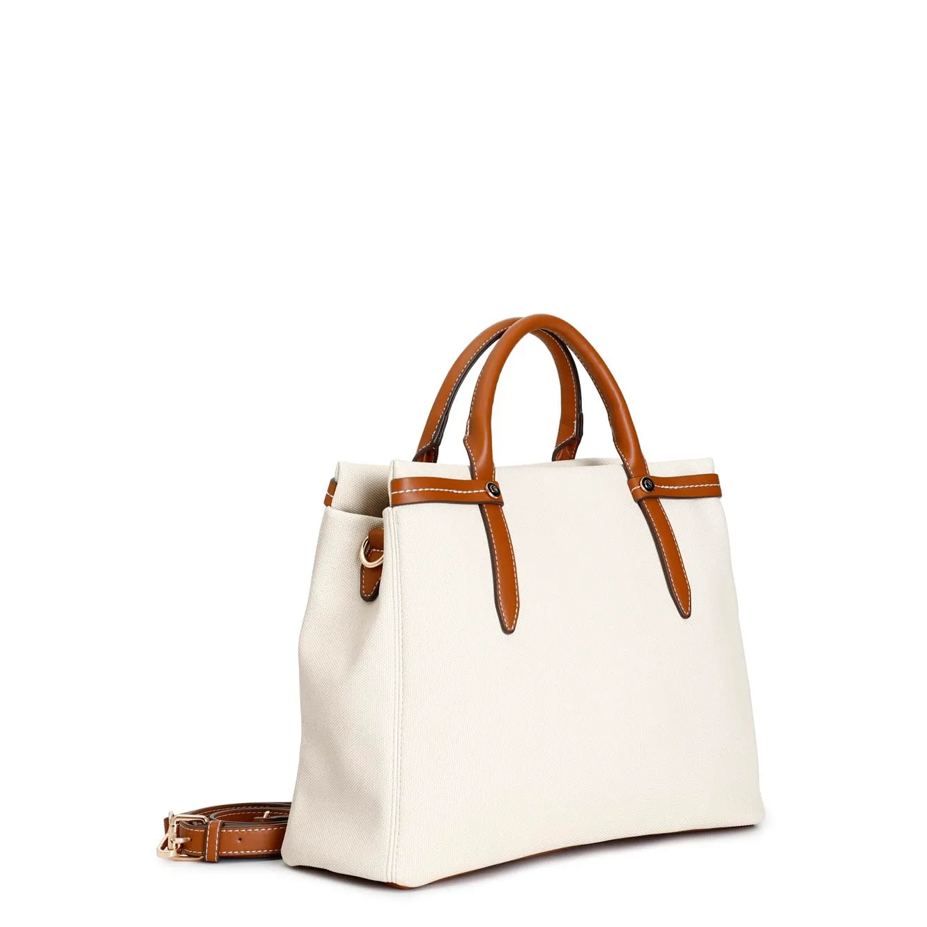 CafèNoir Borsa Canvas Naturale Unica Tracolla Manici