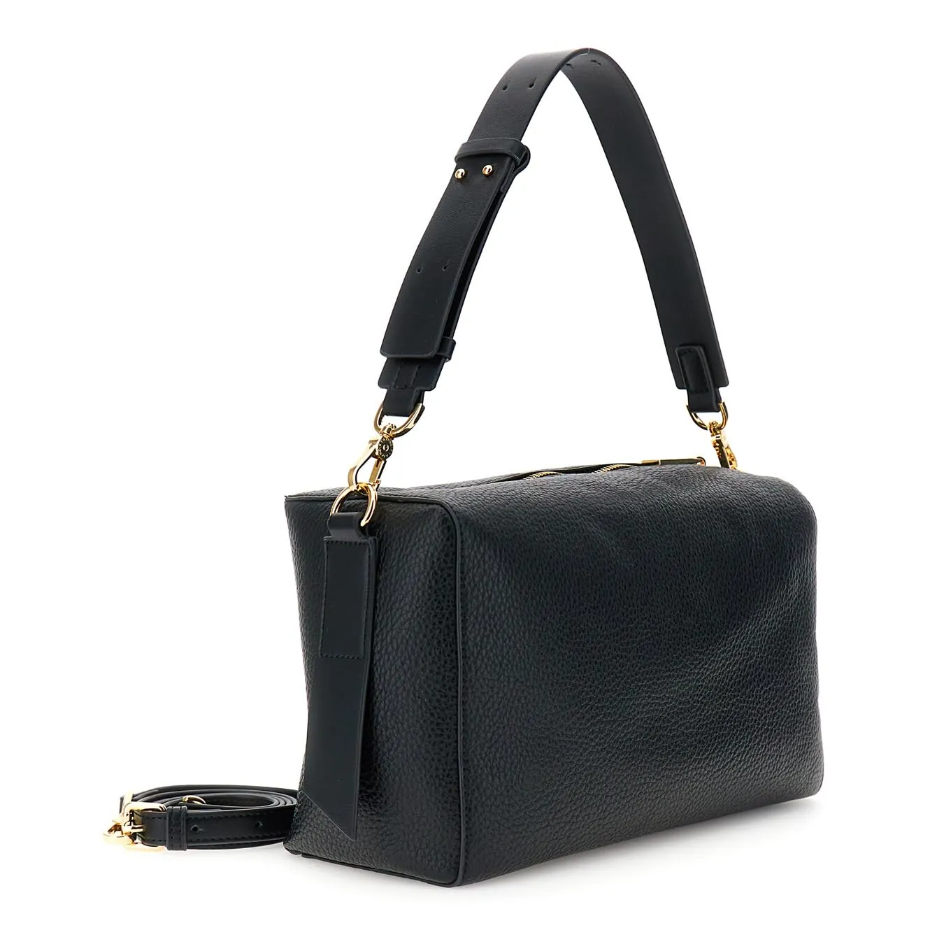 CafèNoir Borsa a Spalla Nera Effetto Pelle Donna