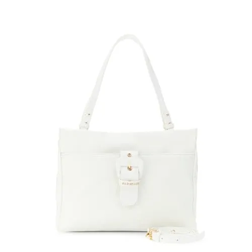 CafèNoir Monogram Embossed Shopping Bag Bianca Tracolla