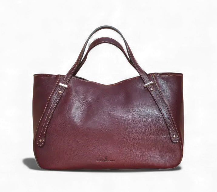 Aigin Milano Borsa Everyday in Pelle Verde pieno fiore