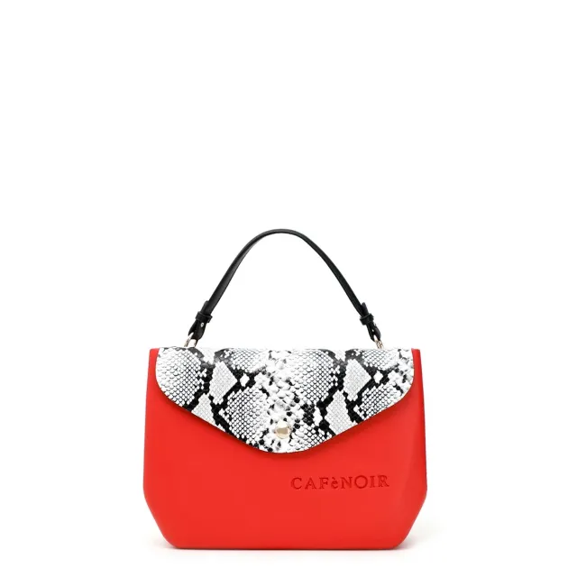 CafèNoir BJ0001 borsa a mano rosso bianco TU