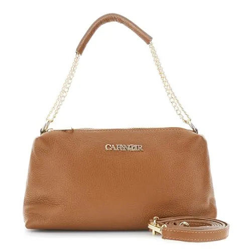 CafèNoir Camera Bag Pelle Cuoio con Catena