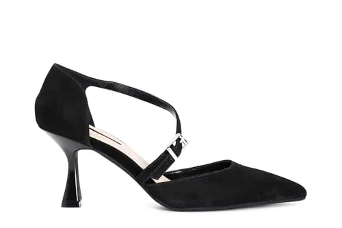 CafèNoir Décolleté Camoscio Incrocio Donna Tacco 7 cm