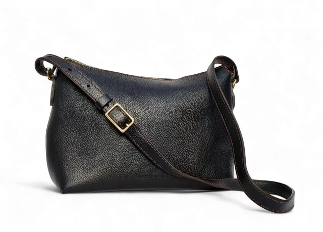 Aigin Milano Minimal Borsa Tracolla Marrone Pelle