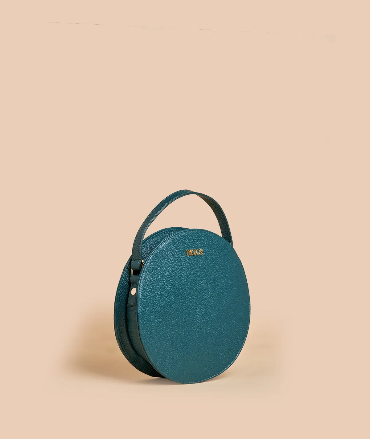 Figus Circle Small borsa tracolla gialla con zip