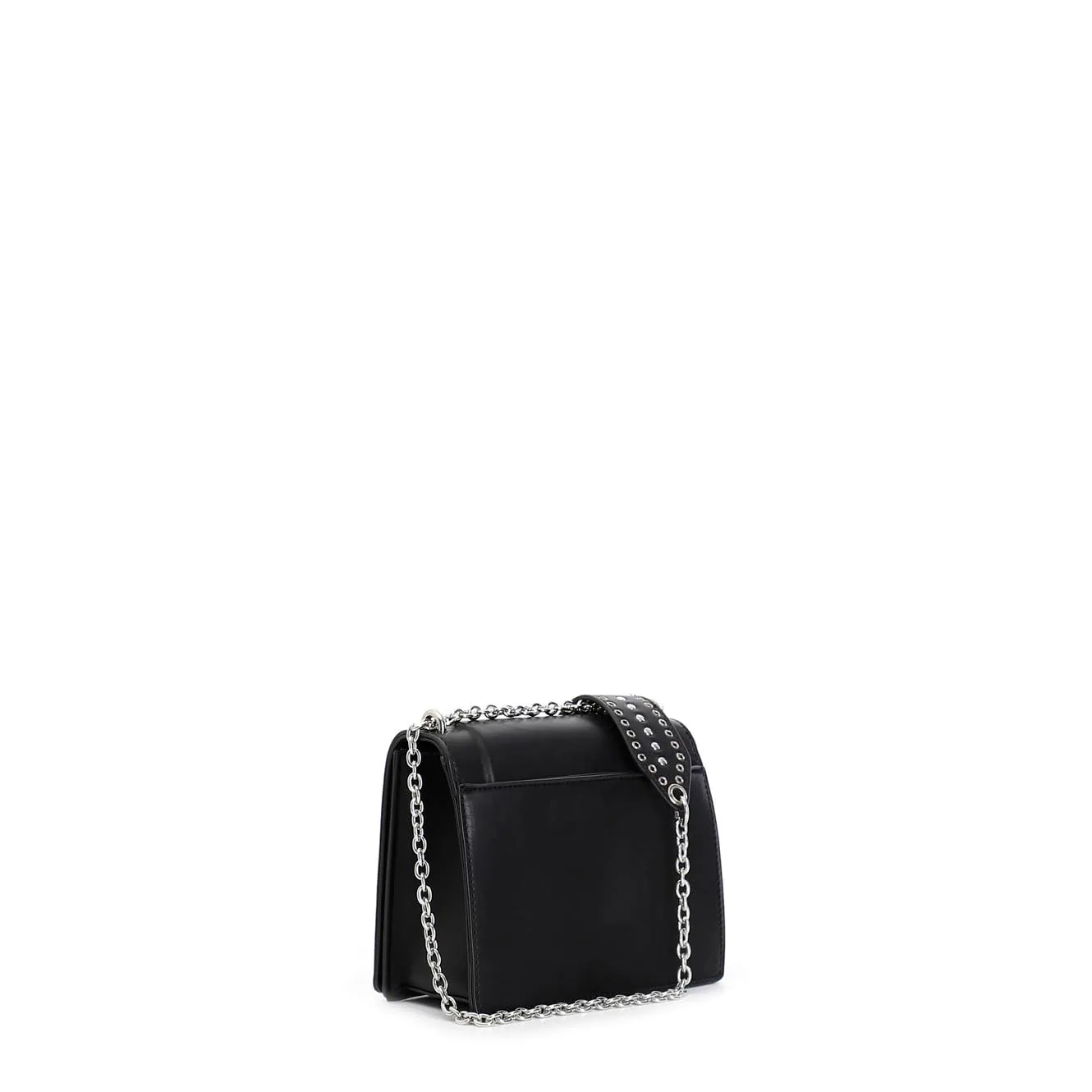 CafèNoir Borsa a Spalla Pattina Nera con Rivetti