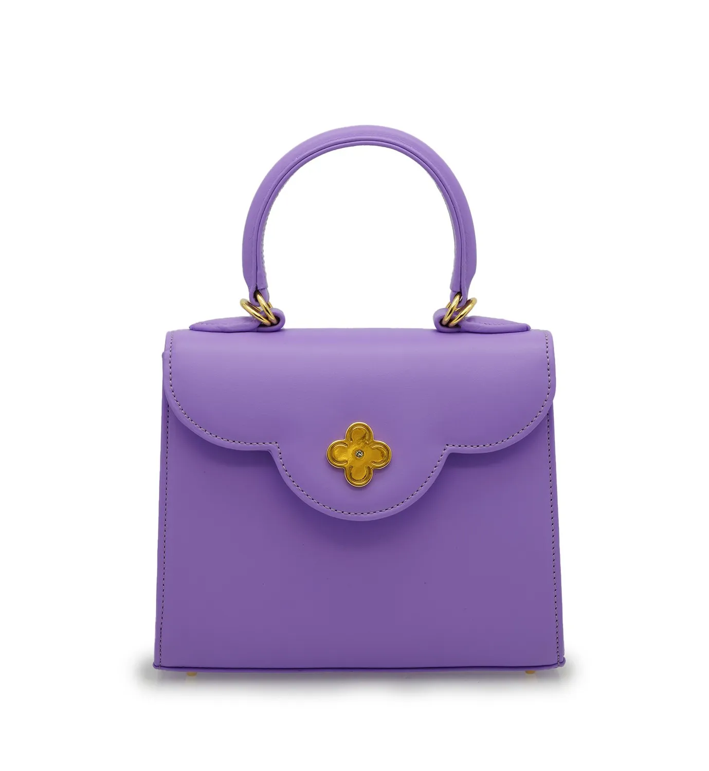 Cardinal Milano First Lady Small borsa pelle malva liscia
