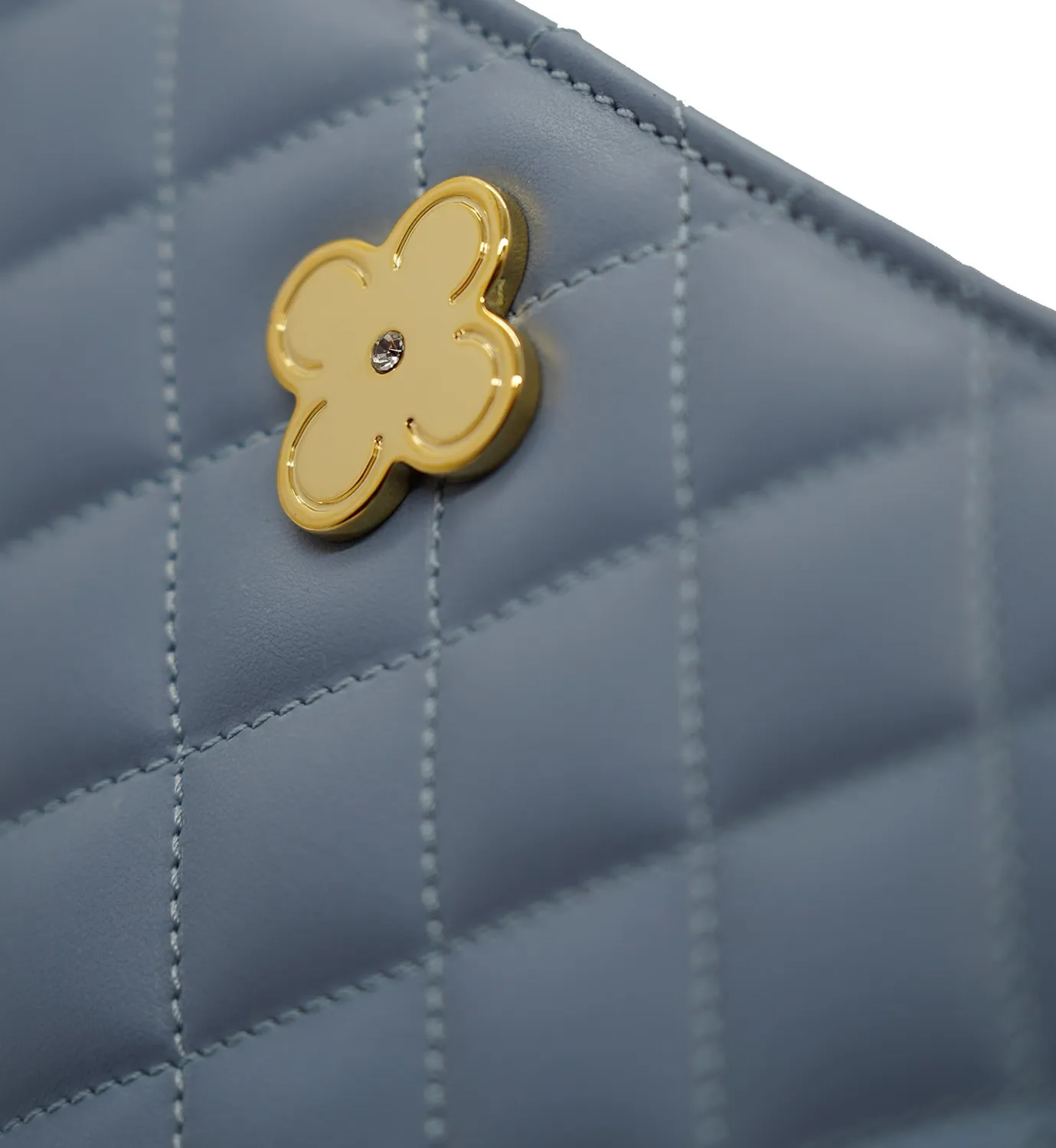 Cardinal Milano Opèra borsa a mano blu vitello trapuntato