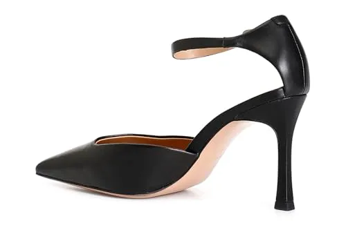 CafèNoir Décolleté Pelle Nero 38 Laccio Tacco 8,5 cm