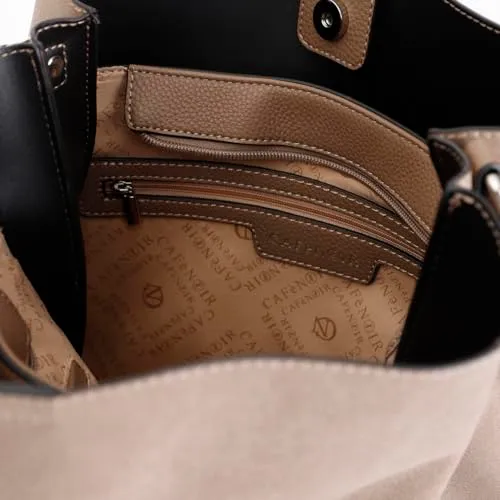 CafèNoir Spalla Effetto Suede Borsa a Tracolla Taupe