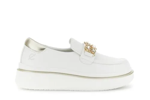 CafèNoir sneakers pelle bianca donna