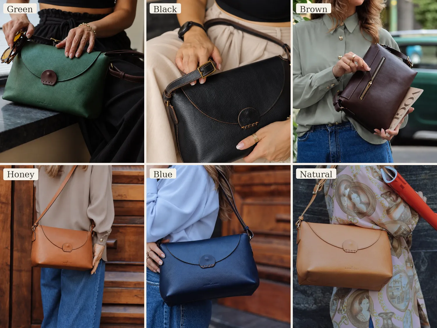 Aigin Milano Icon Borsa Tracolla Pelle Compatta