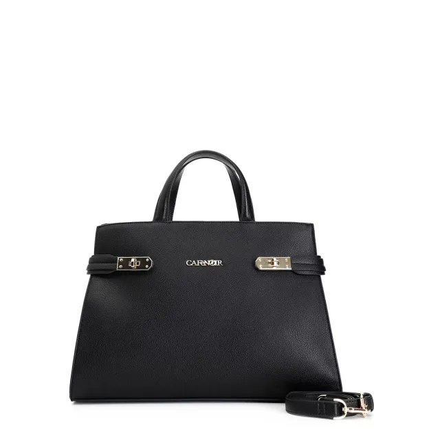 CafèNoir Tote Donna Nera Effetto Bottalato Metallo