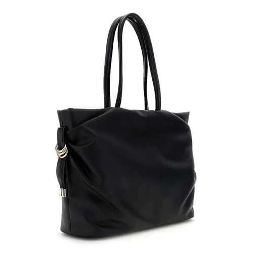 CafèNoir shopping bag nera grana fianchi increspati