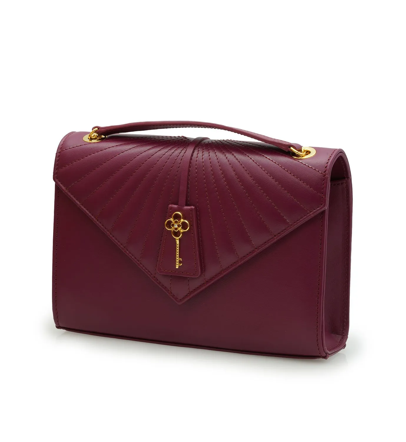 Cardinal Milano Milady borsa spalla prugna liscia