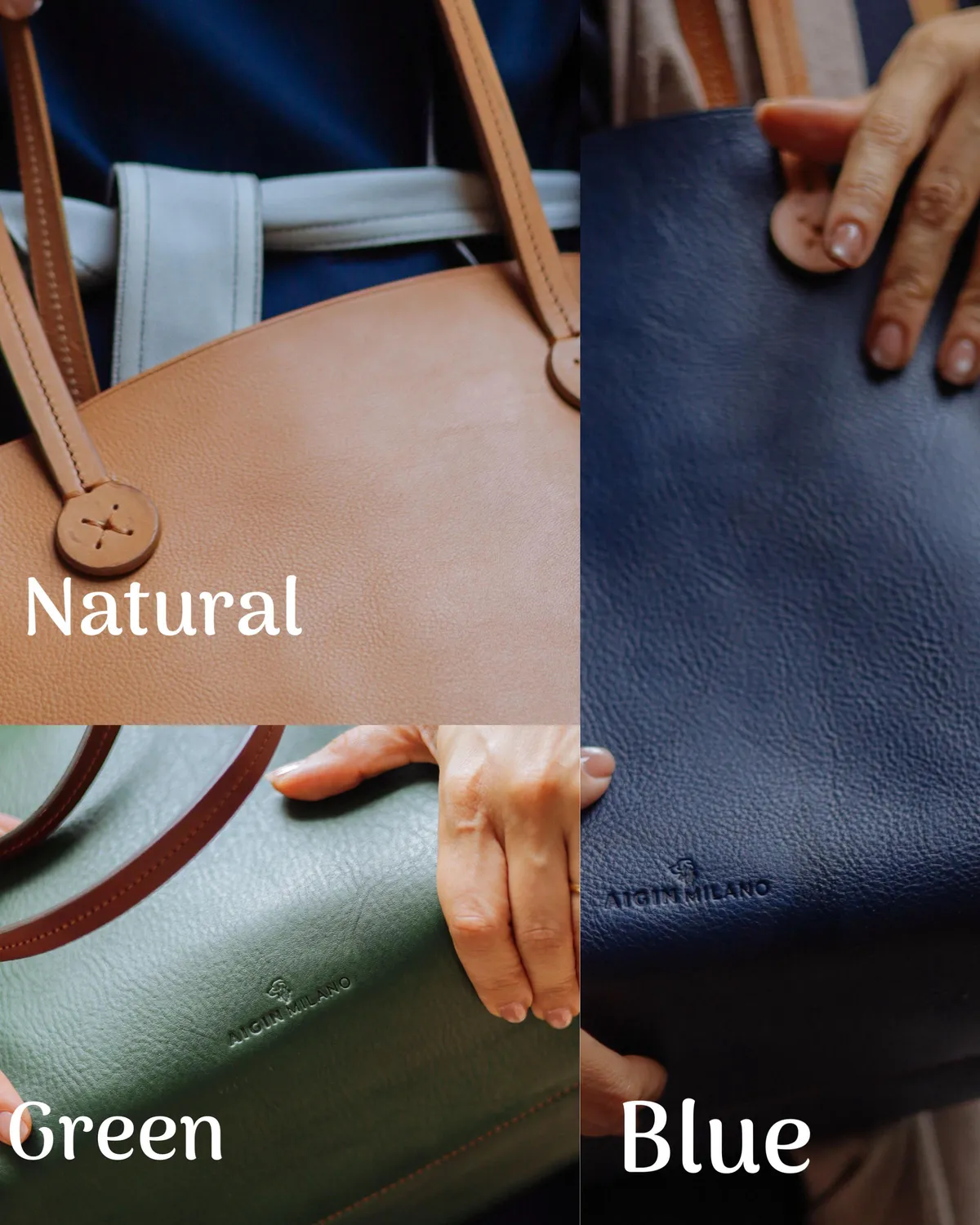 Aigin Milano Shoulder Bag borsa a spalla miele pieno fiore