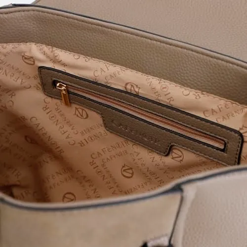 CafèNoir Borsa a Mano con Pattina Suede Donna Nera