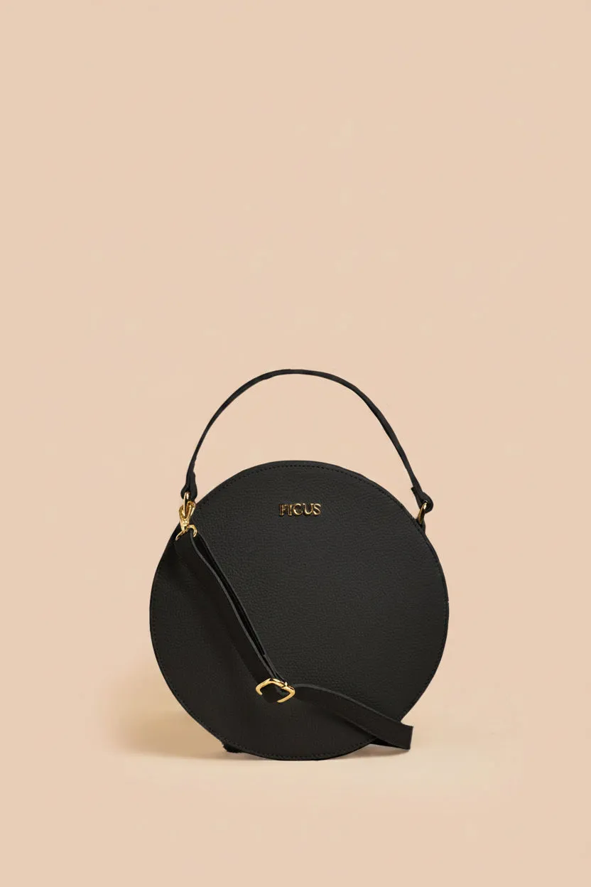 Figus Circle Small borsa tracolla gialla con zip